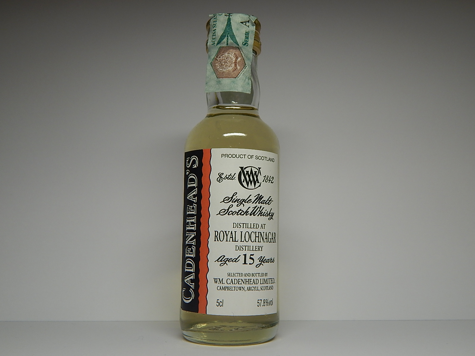 SMSW 15yo "Cadenhead´s" 5cl 57,8%vol